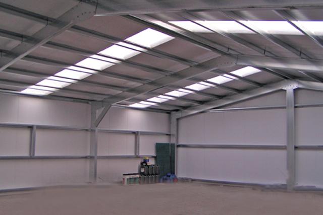 The interior of an empty building